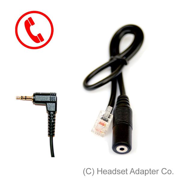 Conventional phone headset adapter for 2.5mm headset.